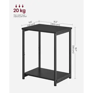 Aleesa Side Table Set (Set of 2) Black