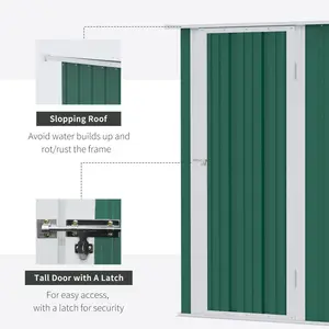 4.7ft. W x 2.8ft. D Flat Garden Shed Green