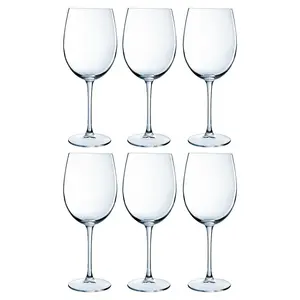 URBNLIVING 24cm Height Set of 6 Stemmed Wine Glasses 580ml