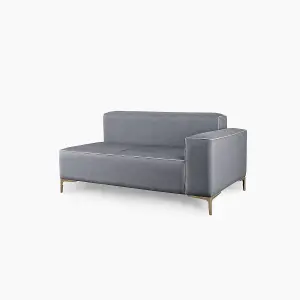 Emelda Grace Cloud Large Rectangle Corner Sofa - Right Hand - Dark Grey