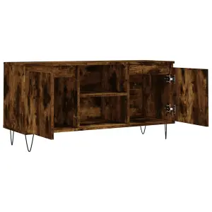 Berkfield TV Cabinet Smoked Oak 104x35x50 cm Engineered Wood