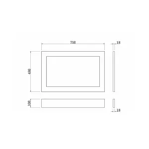 Rinse Bathrooms Traditional 750mm Matte Grey Bath MDF End Panel