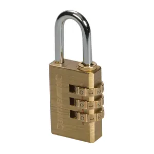 Silverline Combination Padlock Brass