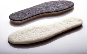 Wool Sheepskin Felt Thick & Fluffy Shoes Insoles Boots Inner Soles (Size UK 7)