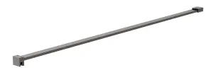 Wetroom Screen Support Bar for use with 1950mm High Wetroom Screens-  Brushed Pewter - Balterley