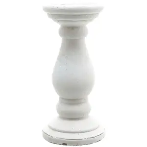 Small Matt White Ceramic Candle Holder