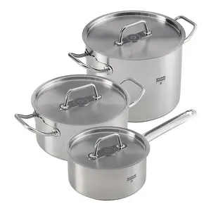 Kuhn Rikon Montreux Stainless Steel Induction Safe 3-Piece Mixed Cookware Set