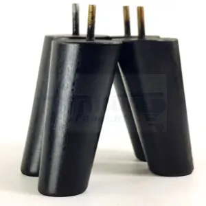 Wood Furniture Feet 120mm High Black Replacement Furniture Legs Set Of 4 Sofa Chair Stool M8