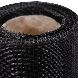 Berkfield Mesh Screen Fiberglass 100x1000 cm Black