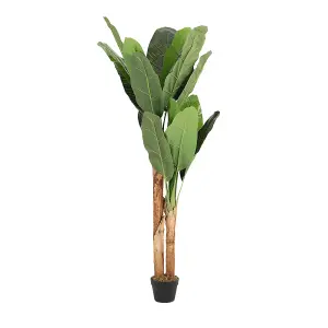 Artificial Plant House Plant Fake Garden Plant Banana Tree in Black Pot 150 cm