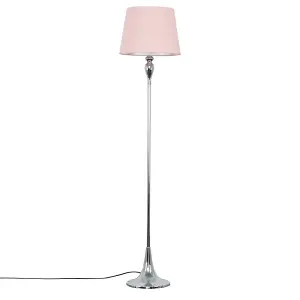 ValueLights Faulkner Modern Polished Chrome Spindle Design Floor Lamp Base