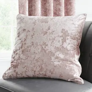 Crushed Velvet Cushion Cover Pink