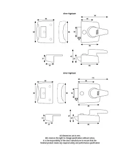 ERA - 60mm Night Latch - Polished Brass Case & Cylinder