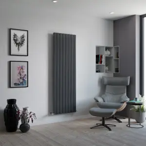 Ximax Vertirad HW1800595A Anthracite Gas Vertical Designer panel 3901BTU Radiator, (W)595mm x (H)1800mm