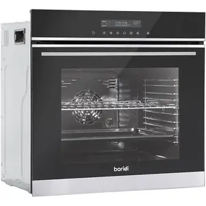 60cm Black Integrated Electric Fan Oven with 72L Capacity and Grill