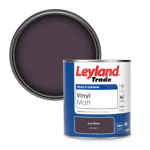 Leyland Trade Vinyl Matt Walls & Ceilings Emulsion Paint Acai Berry (PPG1046-7) 1L