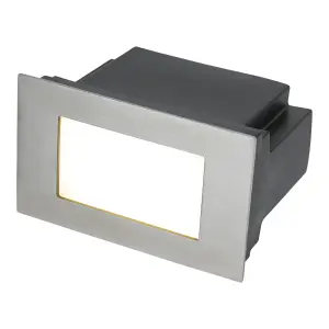 GoodHome Dark grey Mains-powered Neutral white LED Rectangular Deck light