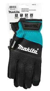 Makita P-84676 Open Cuff Working Gloves XL x2 Pair Kit - ANSI EN388 Rated