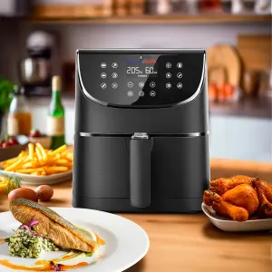 1800W 5.5L XXL Air Fryer - Oven Oil Free Air Fryers with Rapid Air Technology for Healthy Fast Cooking & 55% Energy-Saving