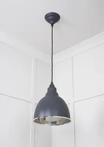 Smooth Nickel Brindley Pendant in Slate