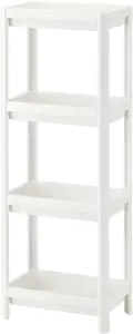 4 Tier White Shelf Unit Kitchen Bathroom Laundry Storage Shelving Unit - W36xD23xH100