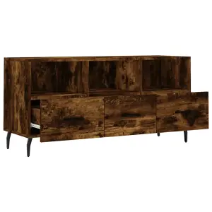 Berkfield TV Cabinet Smoked Oak 102x36x50 cm Engineered Wood