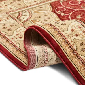 Heritage Hand Carved Red Rug - Washington