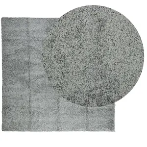 Shaggy Rug PAMPLONA High Pile Modern Green 240x240 cm