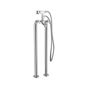 Trafford Traditional Freestanding Bath Shower Mixer Complete With Handset Chrome