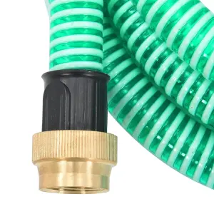 Berkfield Suction Hose with Brass Connectors 5 m 25 mm Green