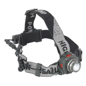 Sealey Rechargeable Head Torch 3W CREE LED 180 Lumens Adjustable HT106LED