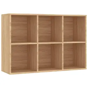 Berkfield Book Cabinet/Sideboard Sonoma Oak 66x30x97.8 cm Engineered Wood