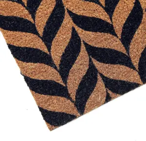 Coco&Coir Door Mat Eco-Friendly  Indoor Outdoor Heavy Duty Patterned Entrance Door Mat 45 x 75 cm PADDY