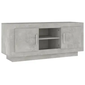 Berkfield TV Cabinet Concrete Grey 102x35x45 cm Engineered Wood