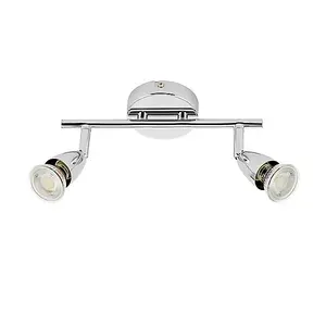 Luminosa Amalfi 2 Light Adjustable Spotlight Chrome, GU10