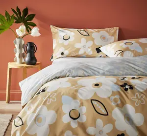 Vantona - Polly Yellow Floral Bedding Set - Single