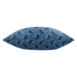 Paoletti Boteh Printed Velvet Polyester Filled Cushion