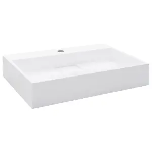 Berkfield Wash Basin 60x38x11 cm Mineral Cast/Marble Cast White