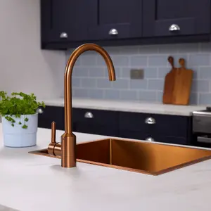 Flode Bryne Kitchen Mixier Tap Brushed Copper Finish