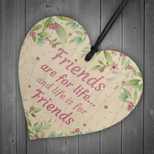 Friends Are For Life Sign Friendship Plaque Birthday Christmas Gift For Friend Keepsake