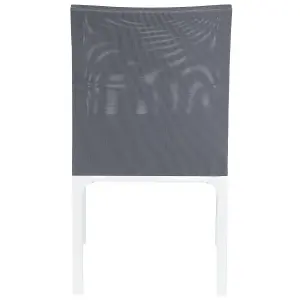 Set of 6 Garden Chairs BACOLI Fabric Dark Grey