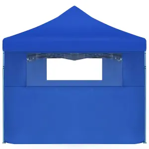 Berkfield Folding Pop-up Party Tent with 5 Sidewalls 3x9 m Blue