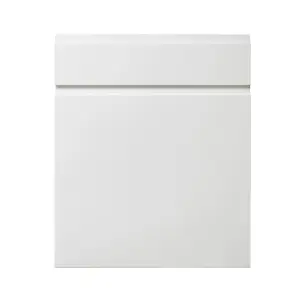 GoodHome Garcinia Integrated handle Gloss white Contemporary Door & drawer 600mm