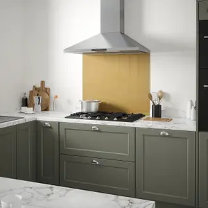 Laura Ashley Brass Glass Splashback, (H)750mm (W)900mm (T)6mm