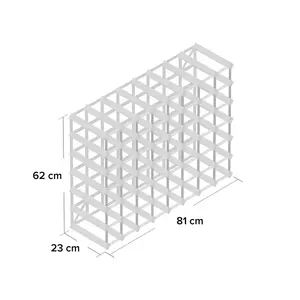 Liddle 56 Bottle Wine Rack Natural Pine / Galvanised Steel