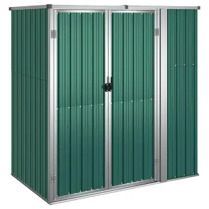 Berkfield Garden Tool Shed Green 161x89x161 cm Galvanised Steel