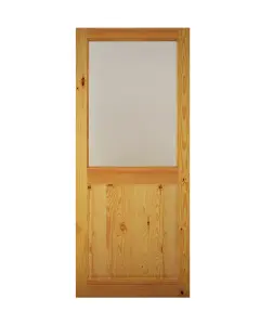 2 panel Glazed Wooden External Glass door Back door, (H)1981mm (W)762mm