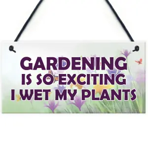 Funny Garden Sign Hanging Plaque Summerhouse Shed Home Decor