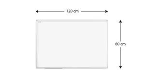 ALLboards Whiteboard dry erase magnetic surface aluminium frame 120x80 cm CLASSIC A7