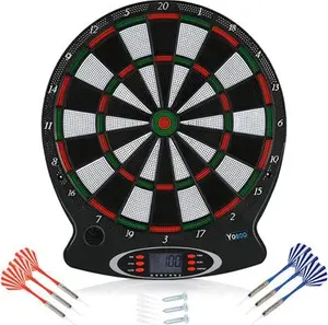 Electronic Dart Board Set, Safety Dartboard, Darts Board Set With 6 Soft Tip Darts, Professional Standard Dartboards With Lcd Digital Score Display,